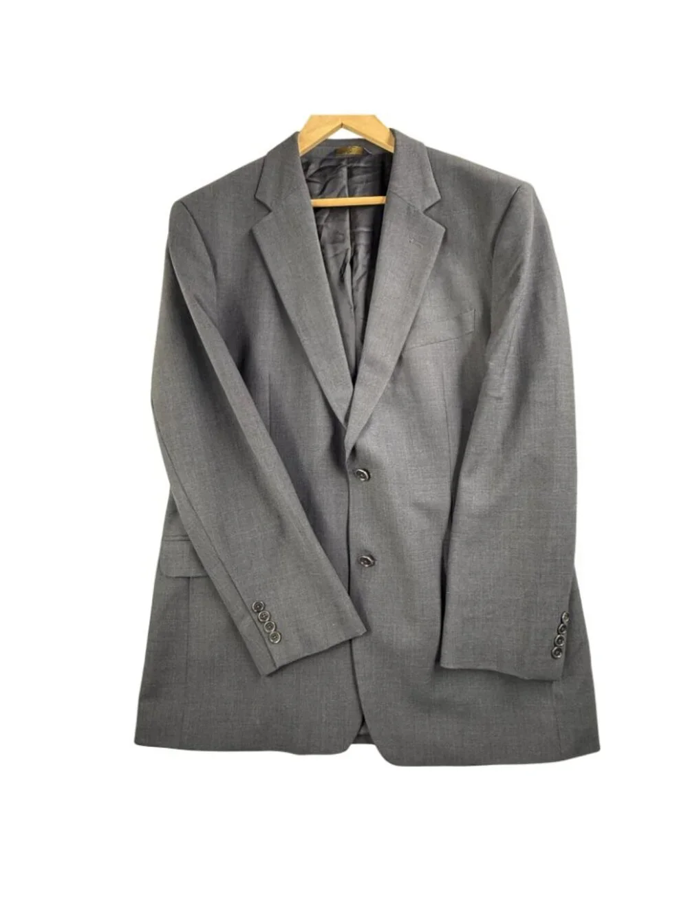 Brooks Brothers Suit Jacket Mens 43L Gray 346 Stretch Wool Sport Coat 2 Button